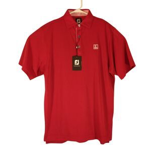 FootJoy FJ golf polo shirt mens S Small red short sleeve stretch performance